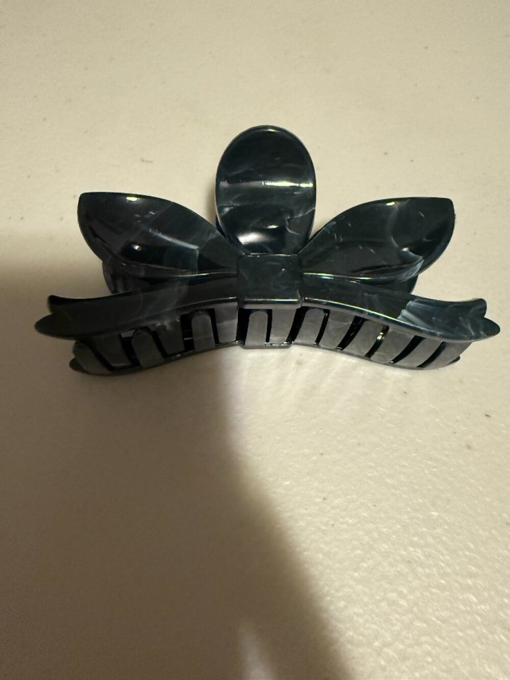 Half Flower Claw Clip Hair Accessory - Black